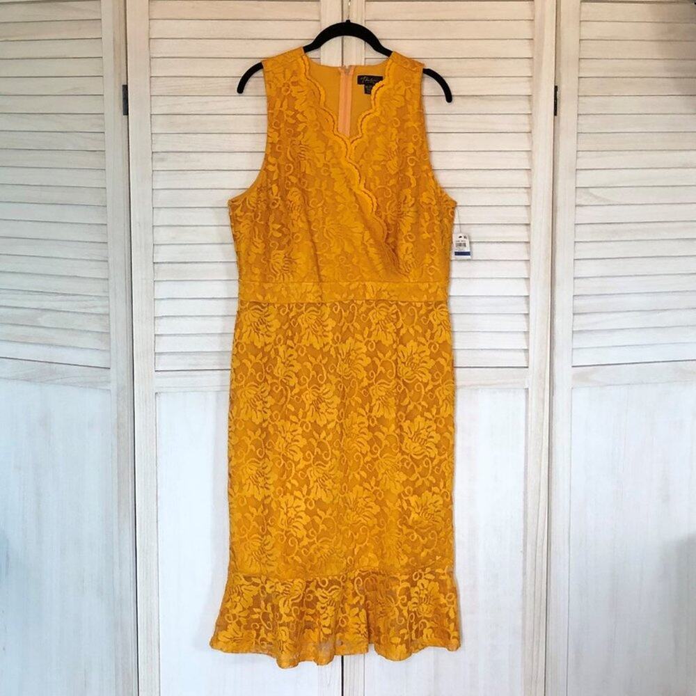 NEW - THALIA SODI Sleeveless Floral Lace‎ Dress/Mango/XL